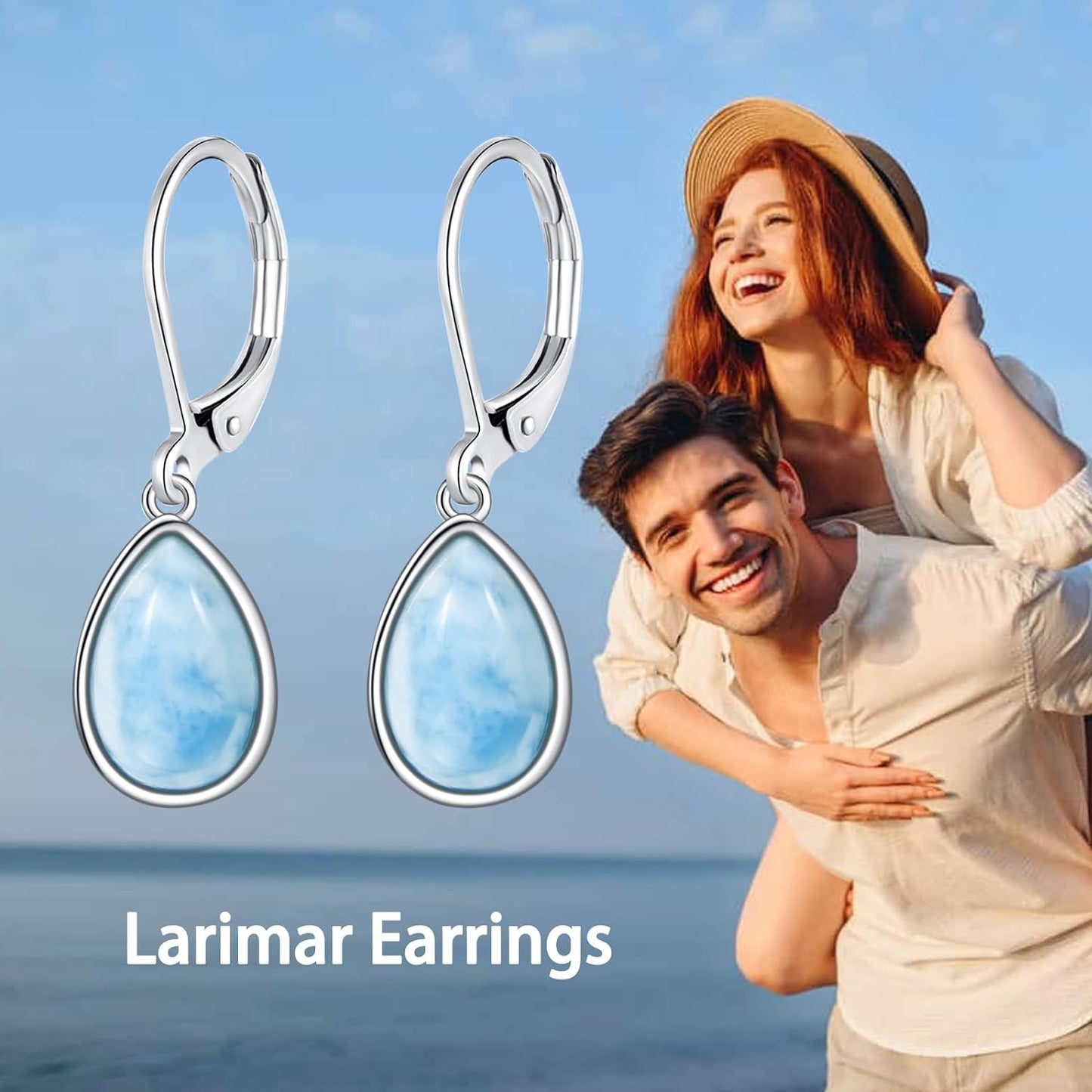 Larimar Dangle Earrings