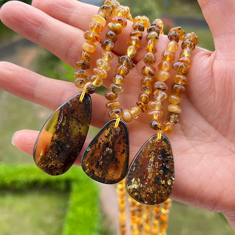 Amber pendant orders necklace