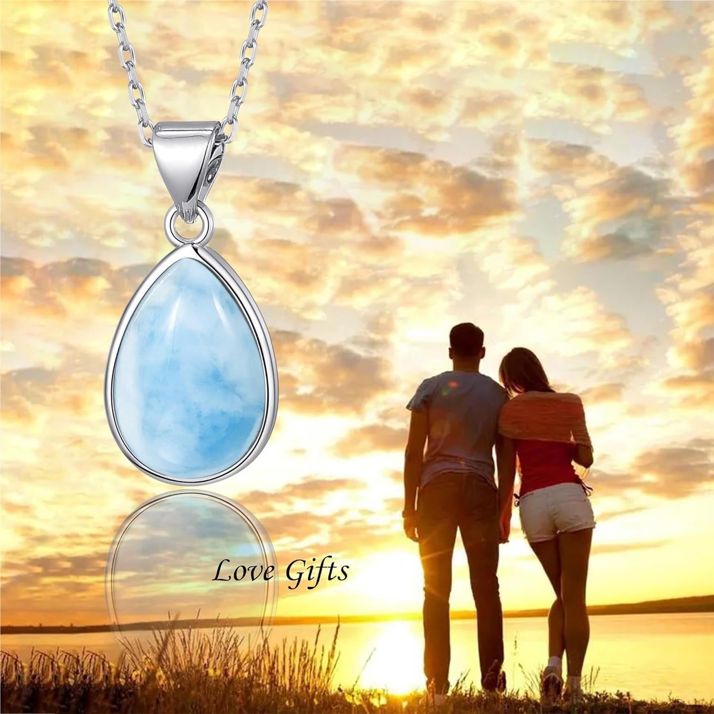 Natural Larimar Pendant