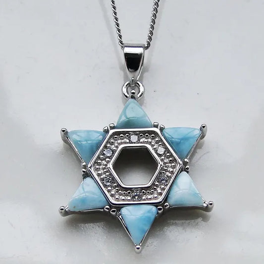 Caribbean Larimar Jewelry 925 Sterling Silver Natural Larimar Pendants