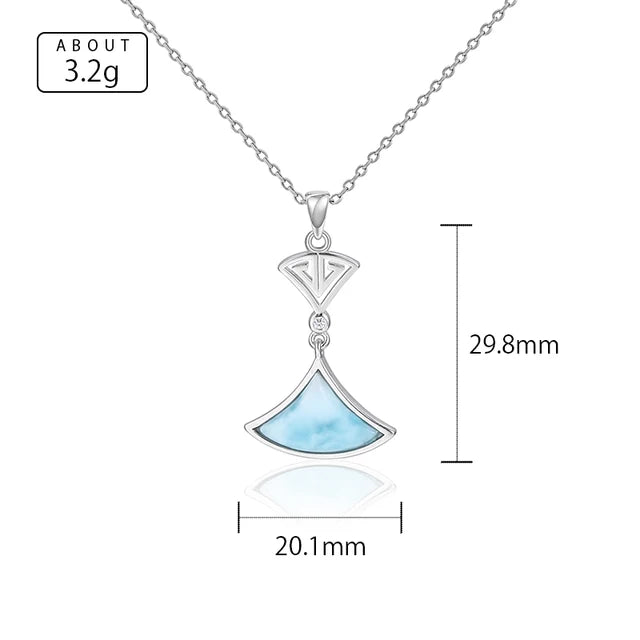 925 Silver Larimar Pendant | Soft Beauty Collision | Classic Breath Collection