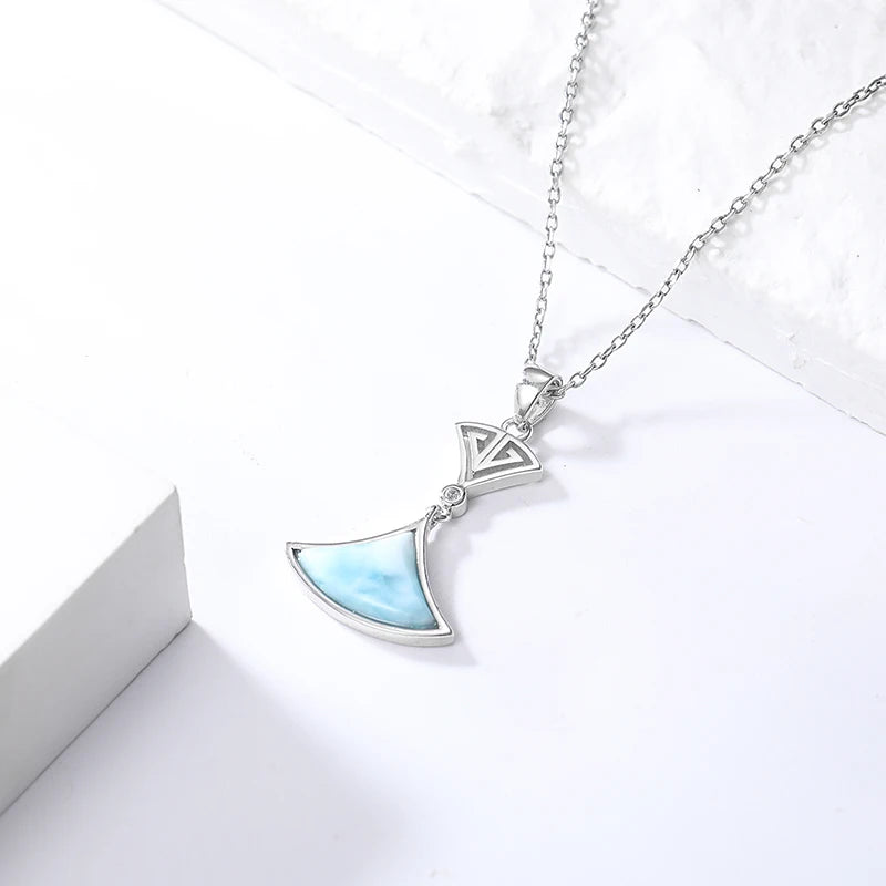 925 Silver Larimar Pendant | Soft Beauty Collision | Classic Breath Collection