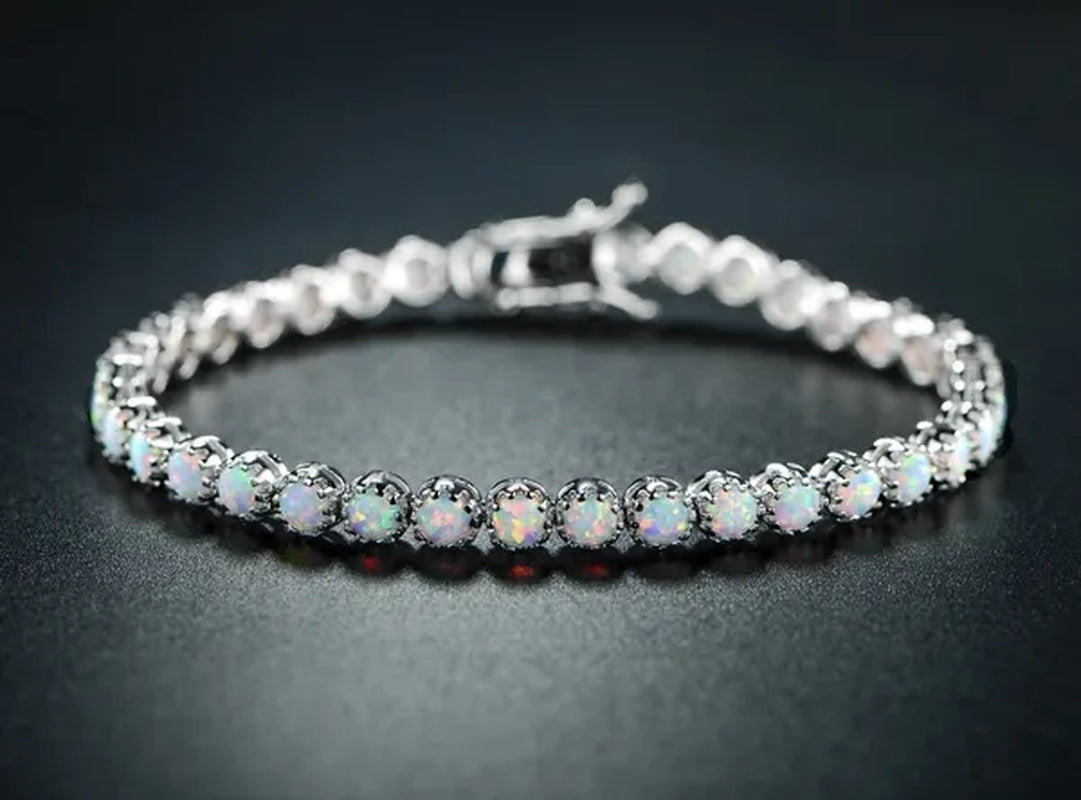 Women'S 925 Silver Opal Bracelet Fashion Exquisite Bracelet Jewelry