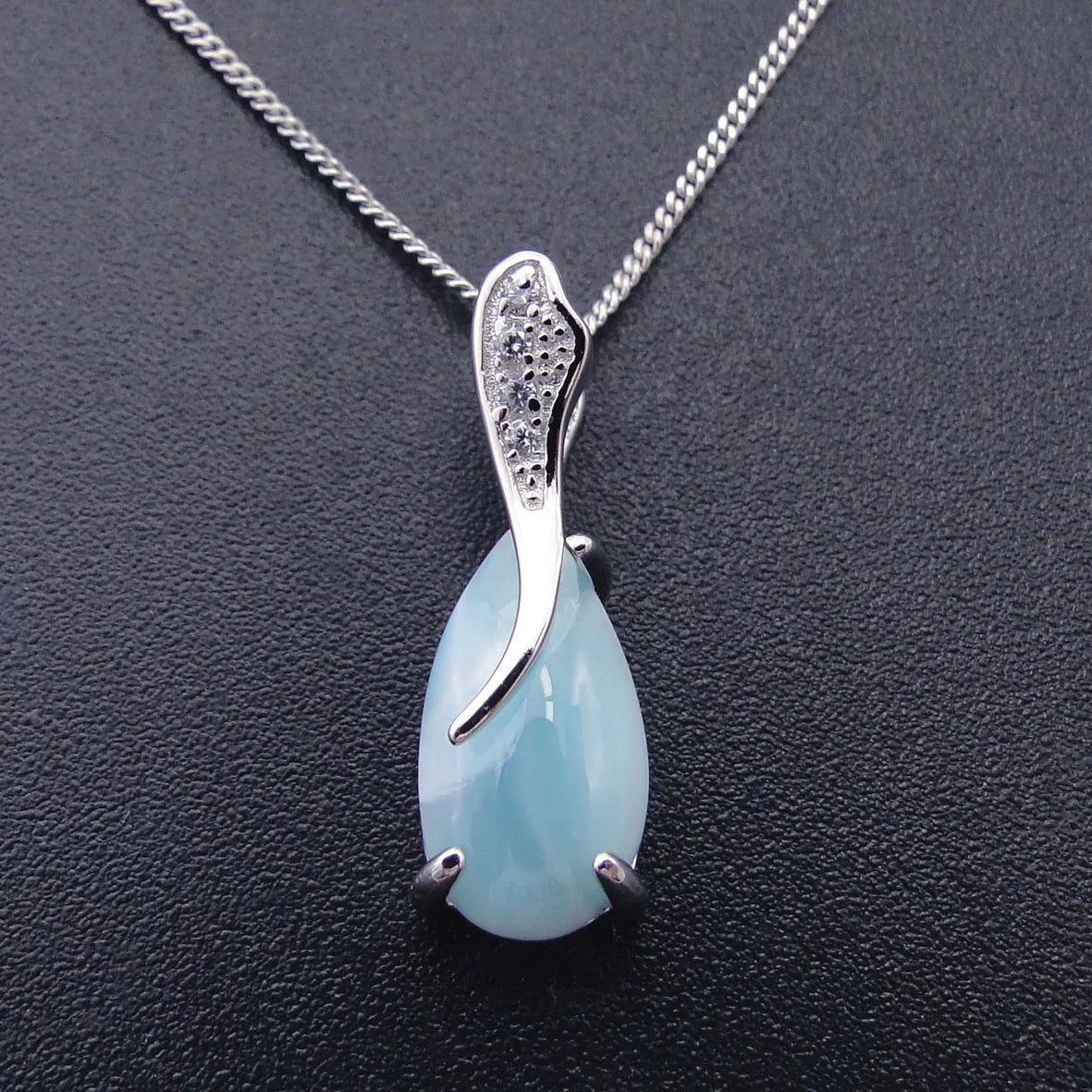 Caribbean Larimar Jewelry 925 Sterling Silver Natural Larimar Pendants